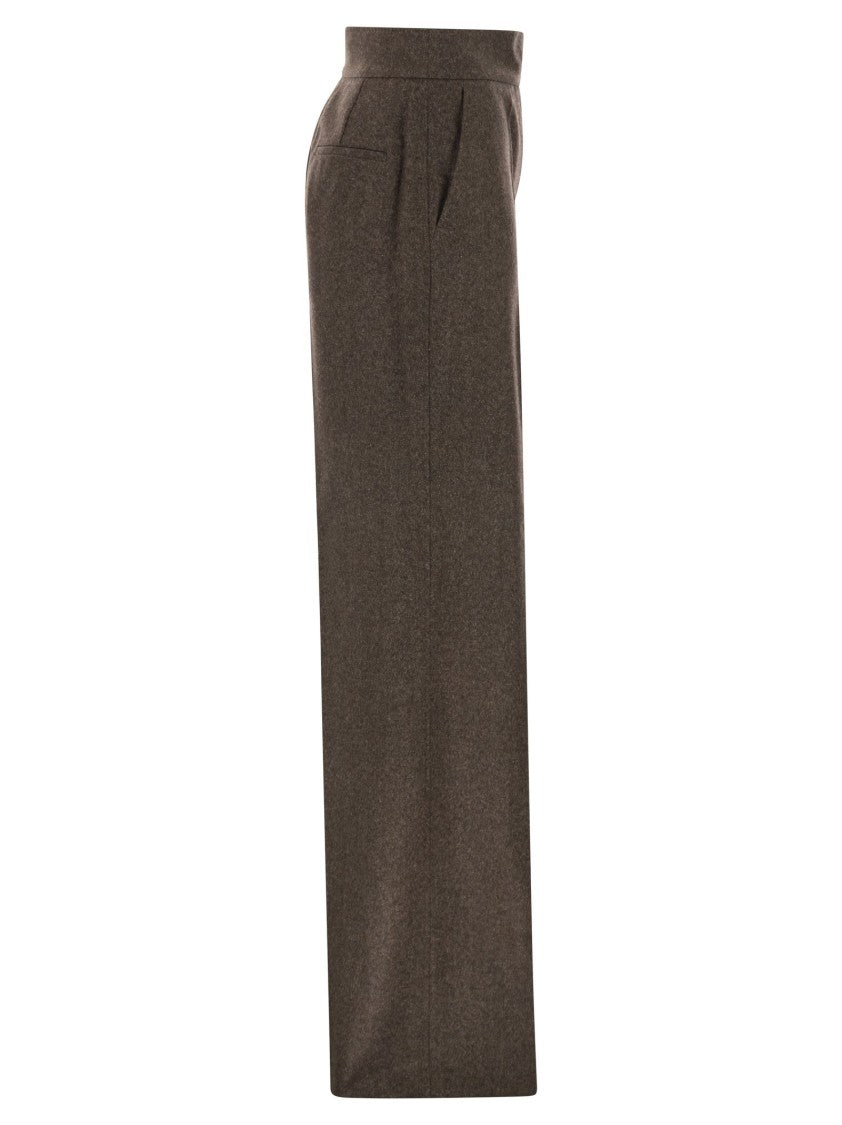 Max Mara Billy1234 - Wide-Leg Trousers In Wool Flannel