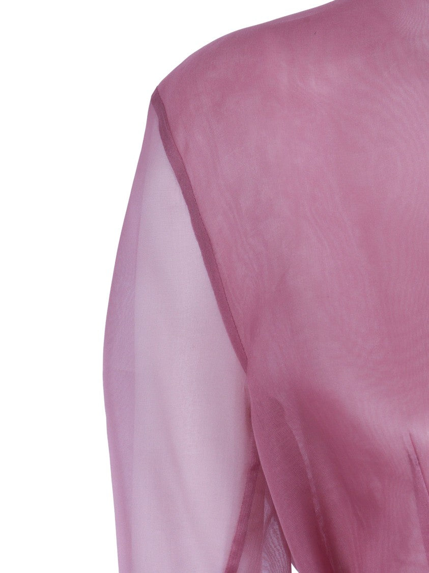 Antonelli Firenze Translucent Silk Belted Wrap Jacket