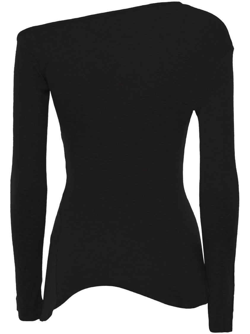 Vivienne Westwood Asymmetrical Off-Shoulder Long-Sleeve Top