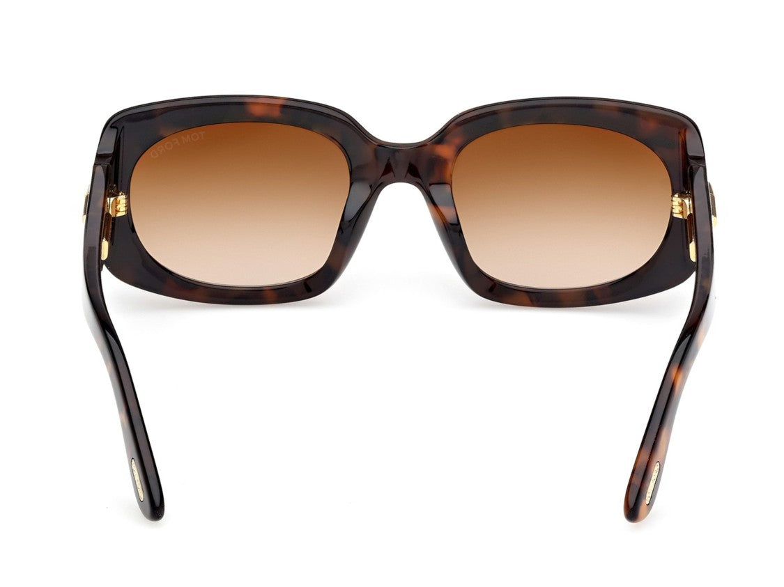 Tom Ford Tortoiseshell Ft1253 Oversized Square Acetate Sunglasses
