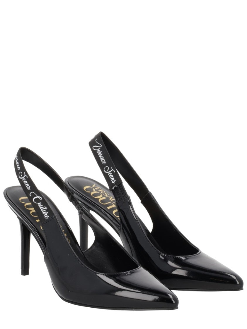 Versace Jeans Couture Pointed Toe Pumps With Slingback Strap