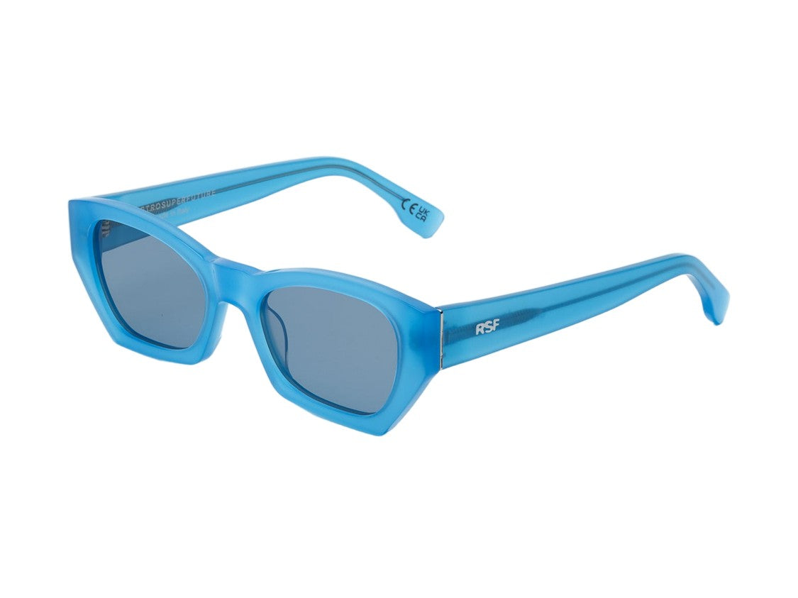 Retrosuperfuture Blue Amata Estate Anice Translucent Oversized Square Sunglasses