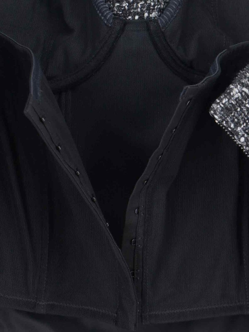 Diesel Fitted Strapless Top With Textured Boucle