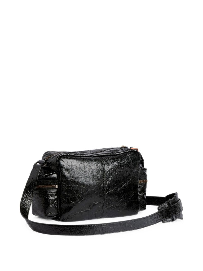 Balenciaga Multipocket Arena Lambskin Camera Bag With Brass Hardware