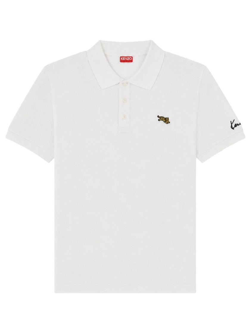 Kenzo Jumping Tiger Short-Sleeve Cotton Polo Shirt