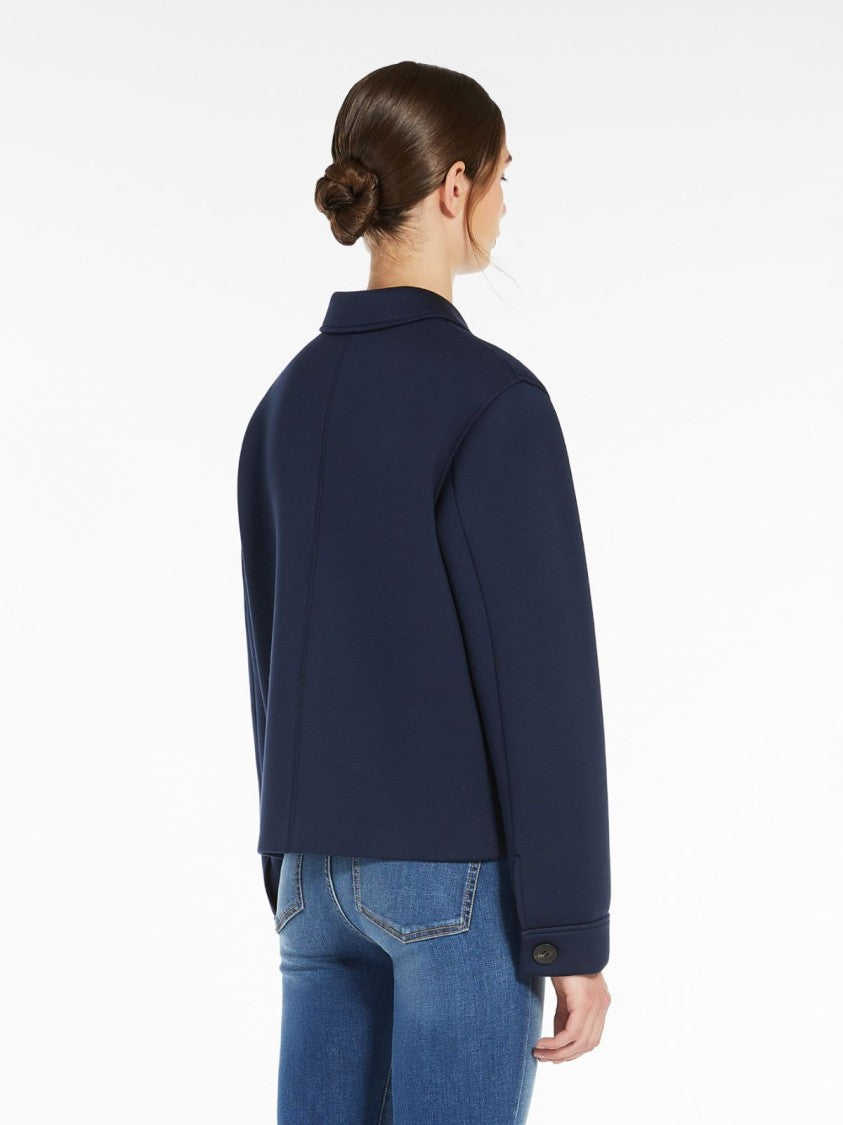 Max Mara Boxy Jacket In Double Technical Viscose Jersey