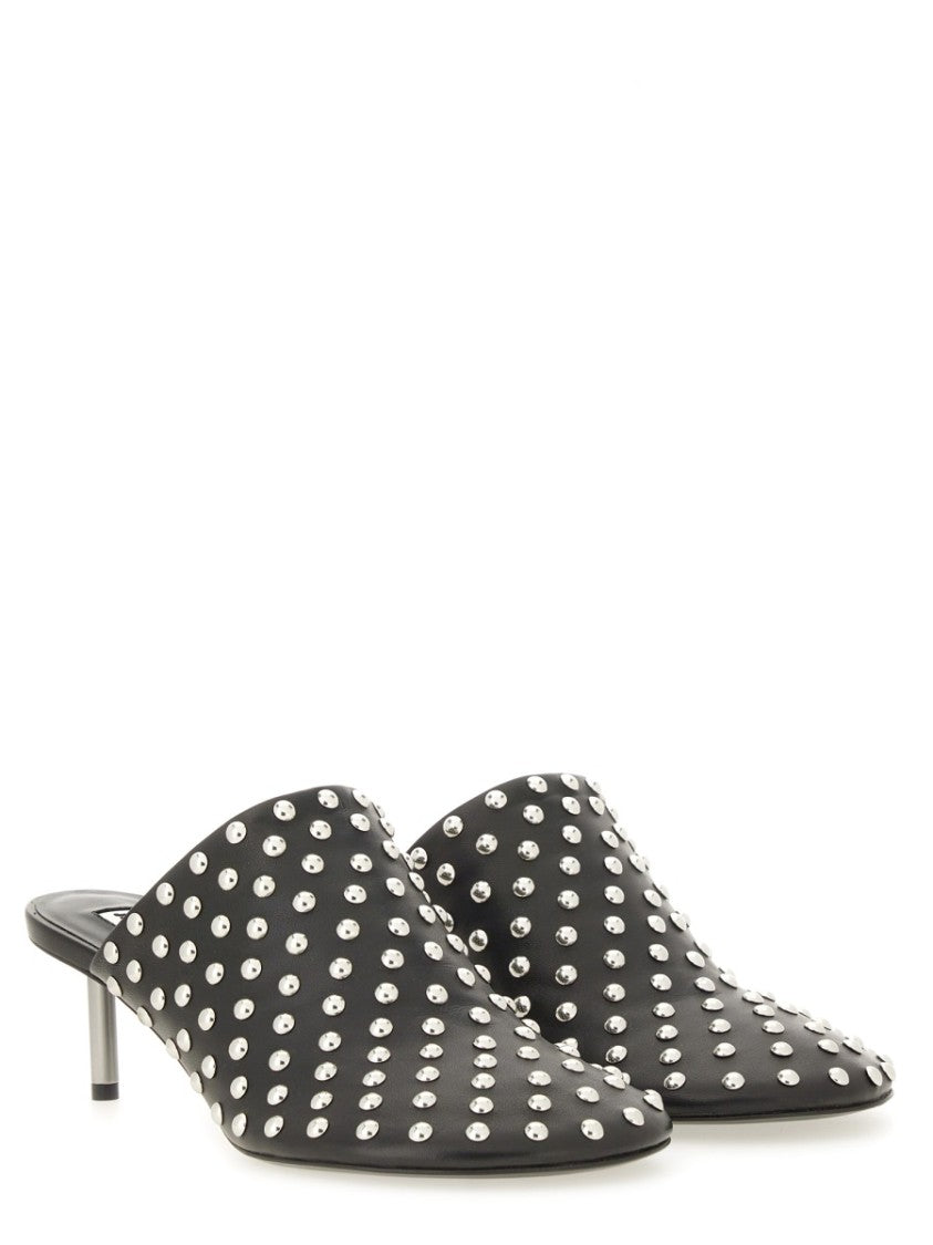 Jil Sander Nappa Leather Mules With Metallic Studs