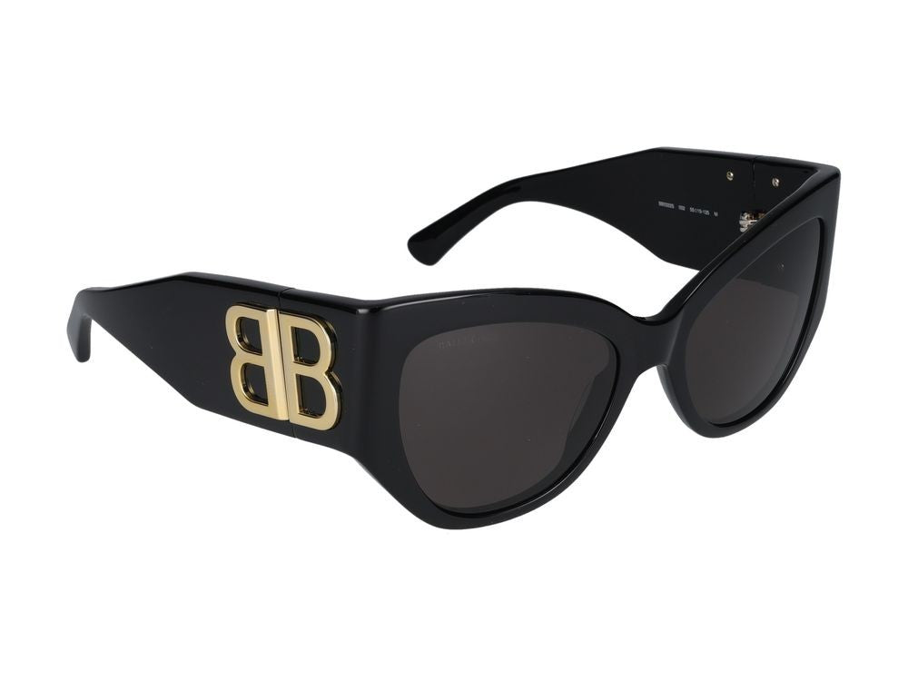 Balenciaga Black Bb0322s Acetate Cat-Eye Sunglasses
