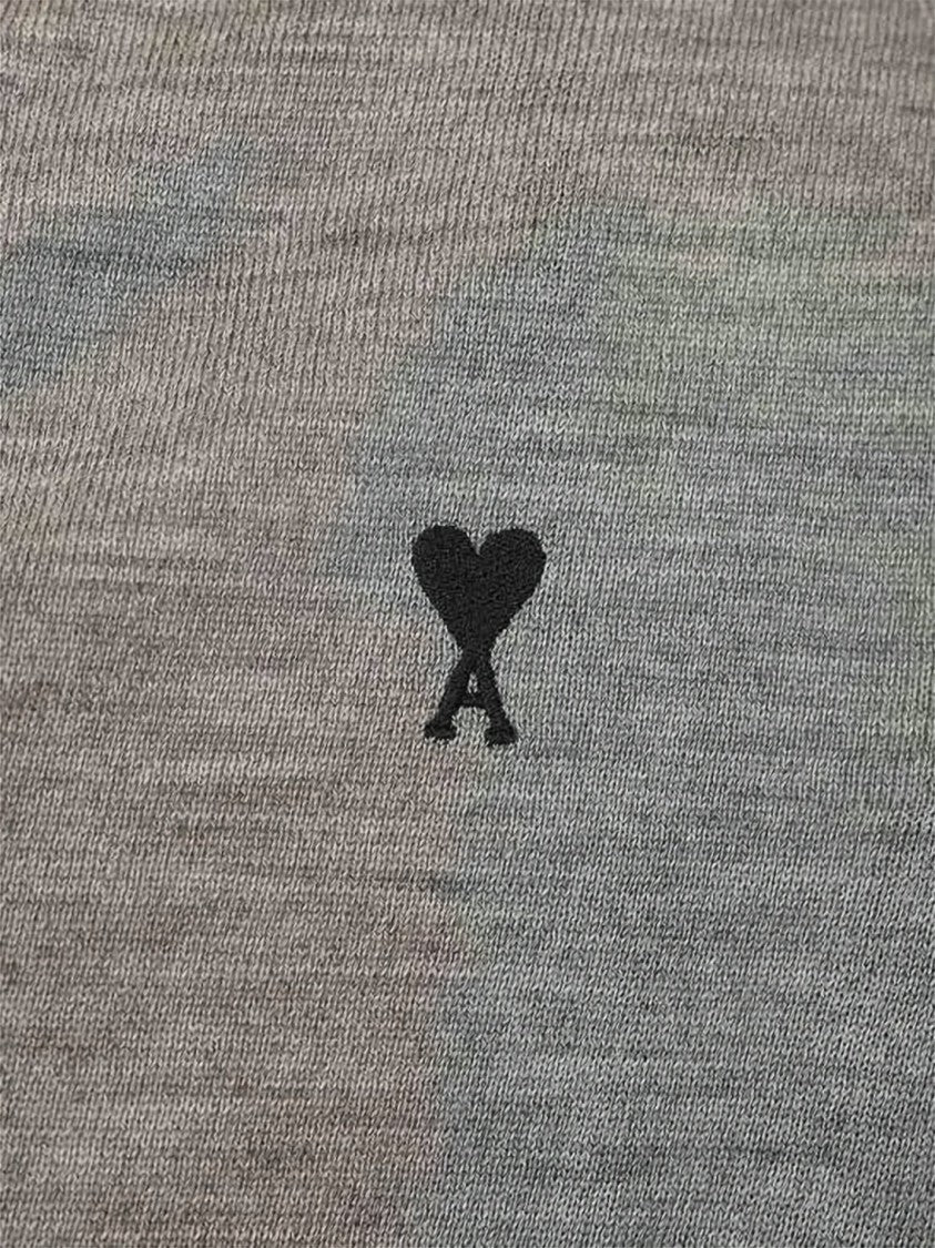 Ami Paris Heart Logo Alexandre Mattiussi Wool Cardigan