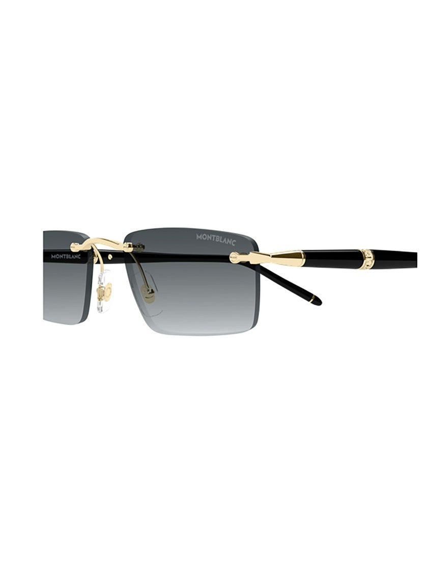 Montblanc Rimless Gradient Sunglasses With Gold Accents