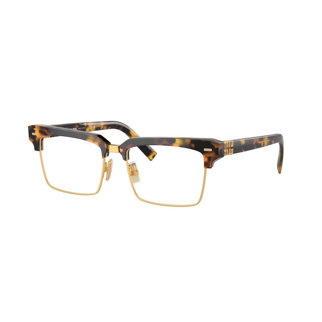 Miu Miu 0Mu 11Xv Square Tortoiseshell Acetate Eyeglasses