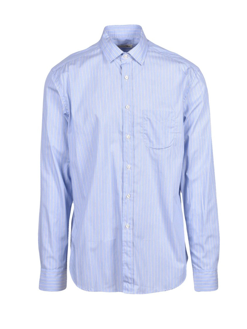 Deuxieme Sky Blue/White Striped Cotton Shirt