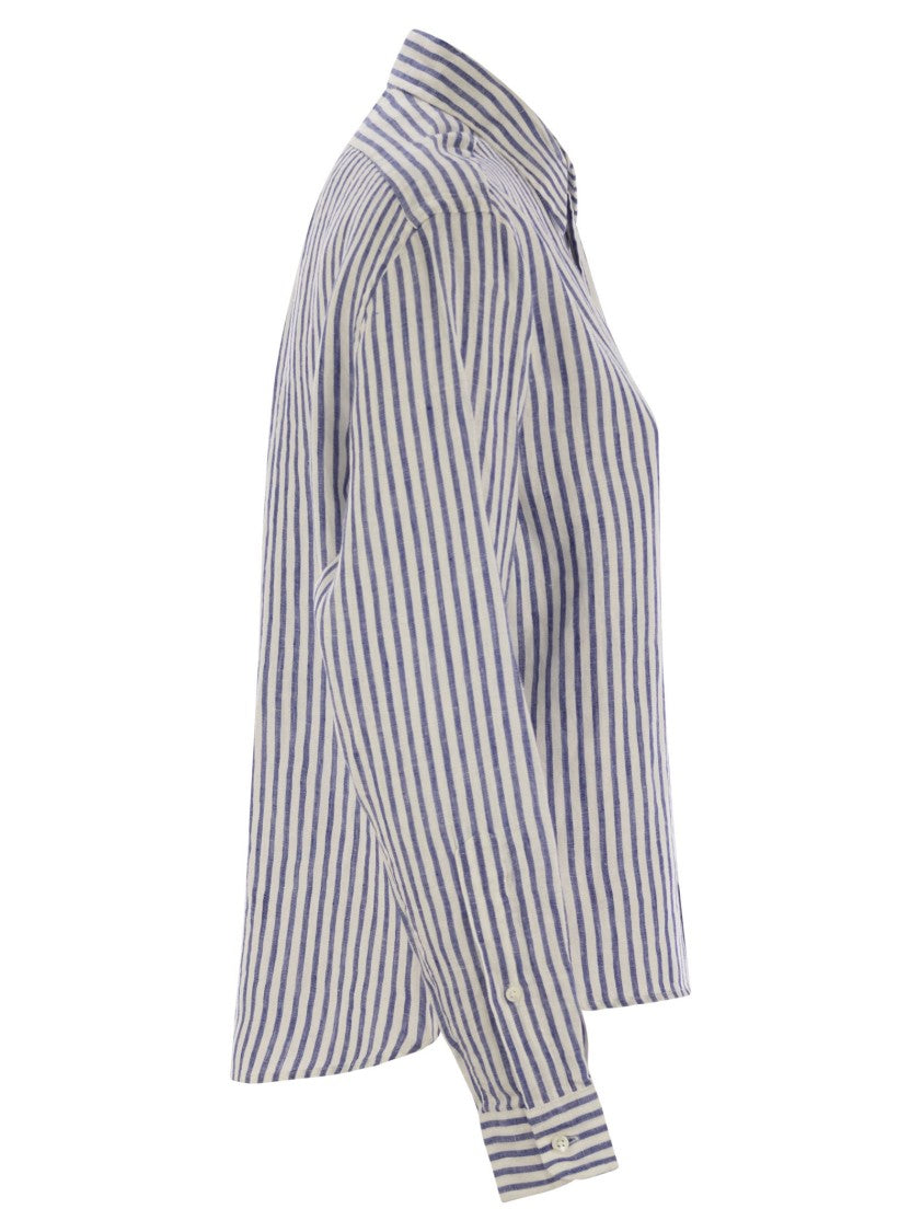 Polo Ralph Lauren Wide And Short Vichy Linen Shirt