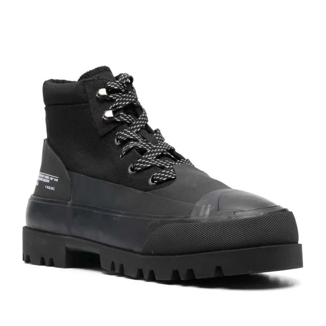 Diesel Black D-Hiko Bt X Reinforced Toe Cap Leather Ankle Boots