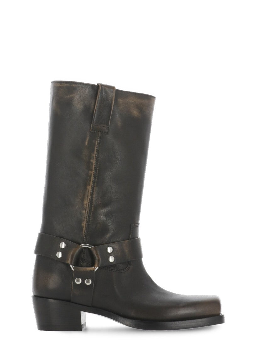 Paris Texas Square Toe Metal Boots