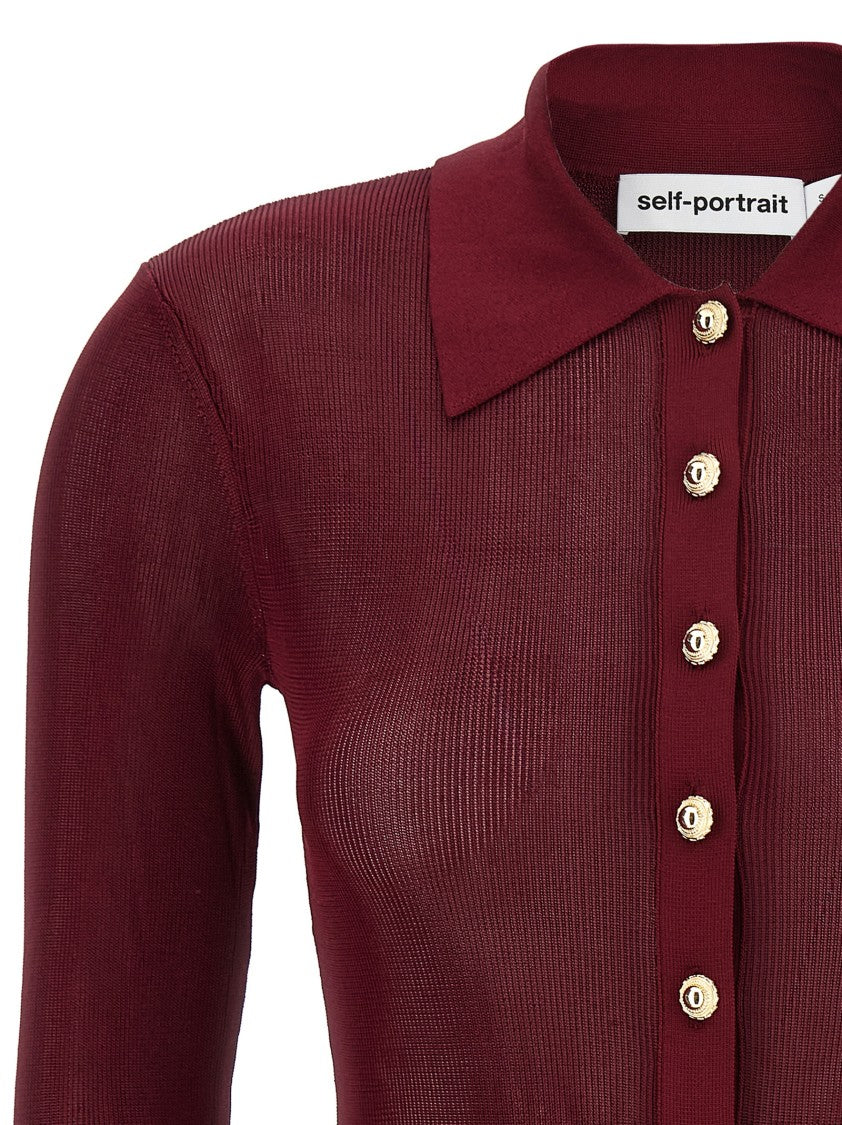 Self-Portrait Viscose Knit Bodysuit