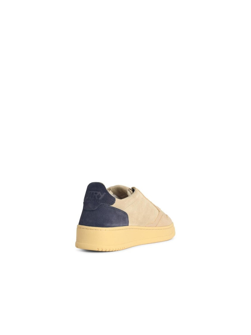 Autry 'Medalist Low' Beige Suede Sneakers