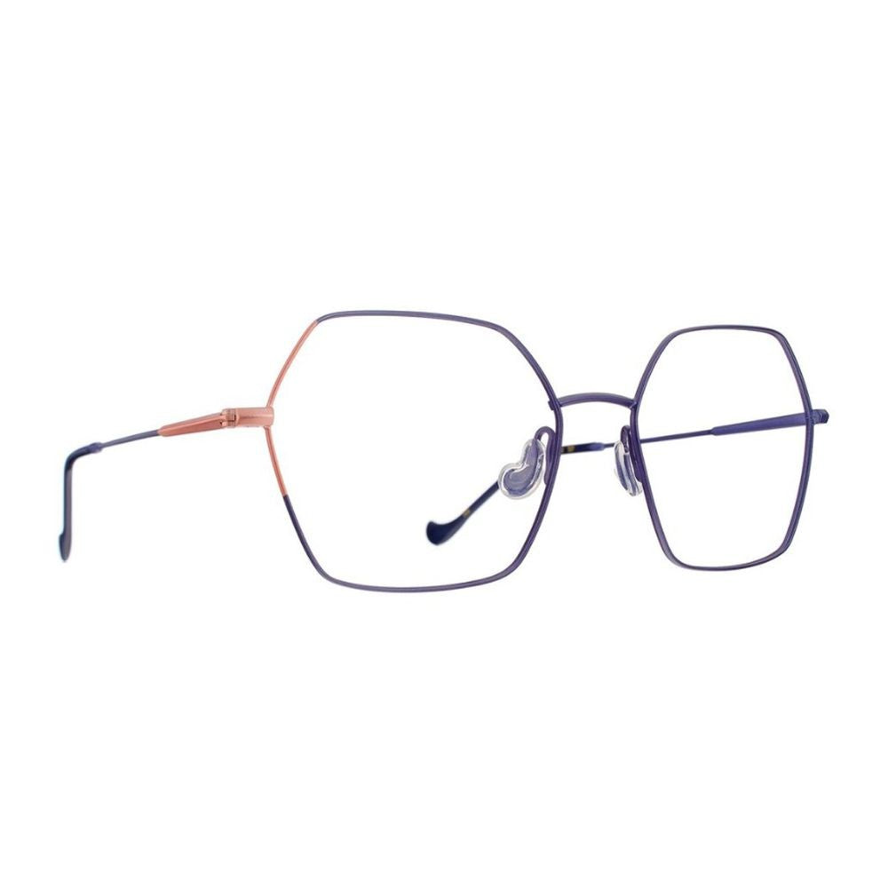 Caroline Abram Geometric Optical Frame With Blue