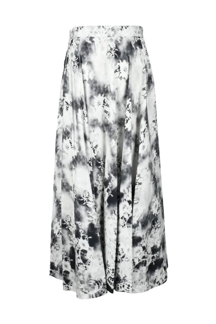 Msgm Long Skirt - White/Black