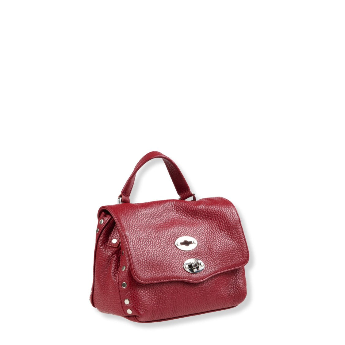 Zanellato Hammered Leather Handbag With Adjustable Shoulder Strap