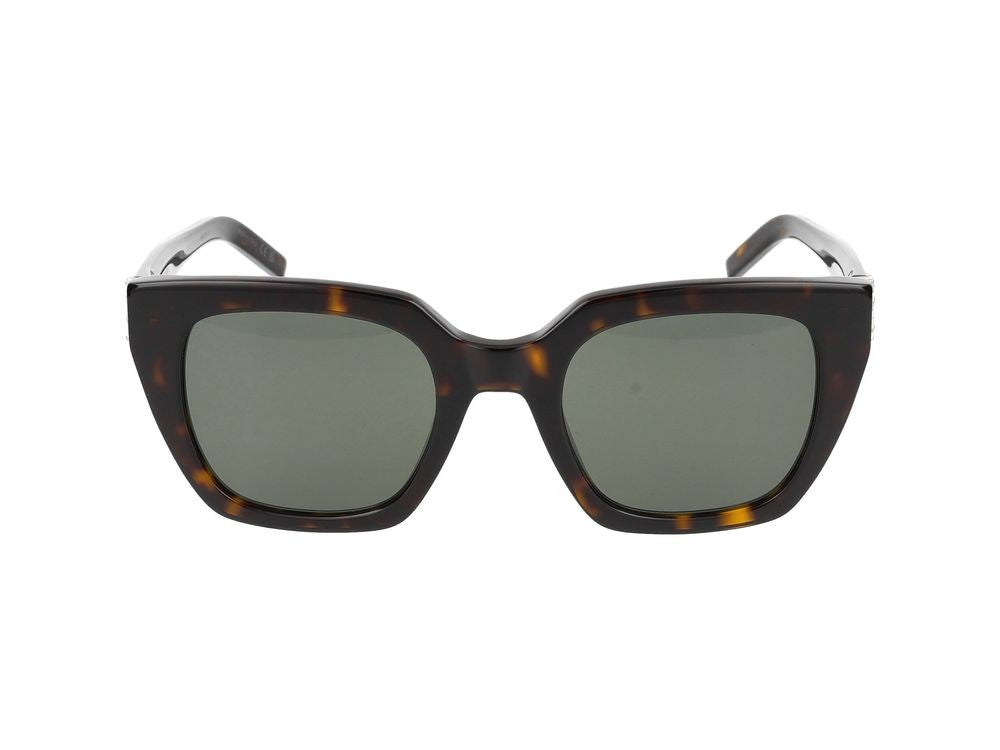 Saint Laurent Havana Bold Oversized Square Acetate Sunglasses