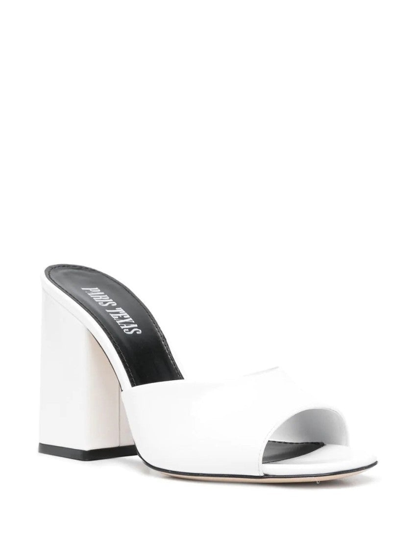 Paris Texas Open-Toe Mules With Mid-Height Block Heel