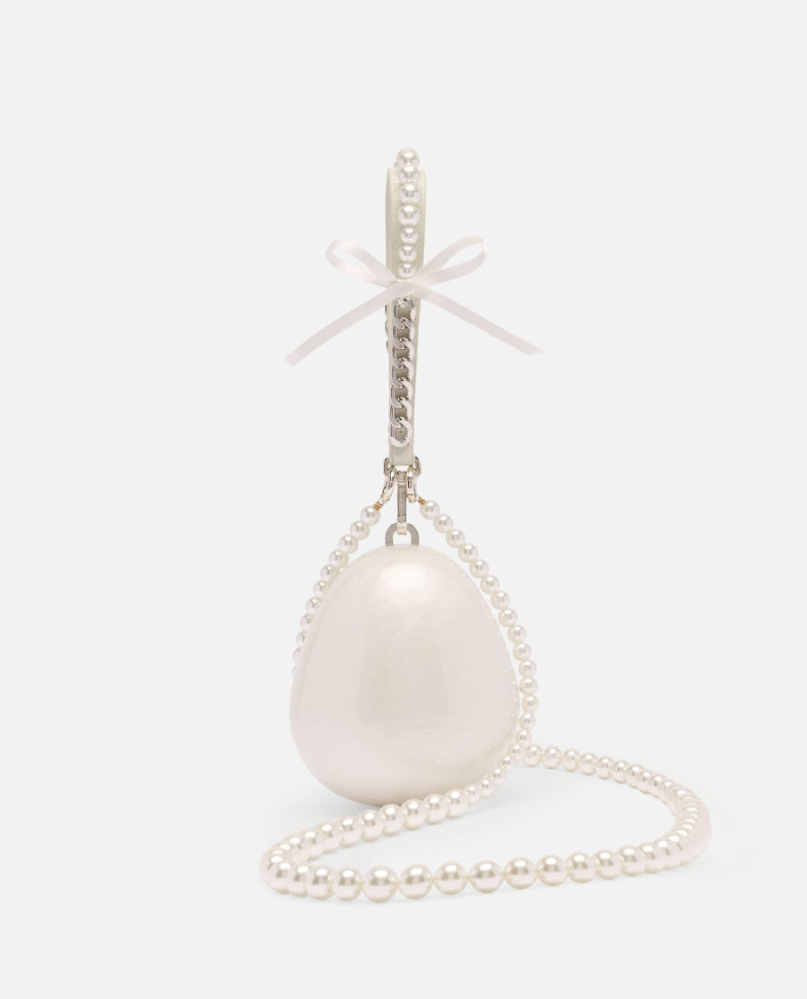 Simone Rocha Micro Egg Bag W/ Pearl Crossbody W/ Chain