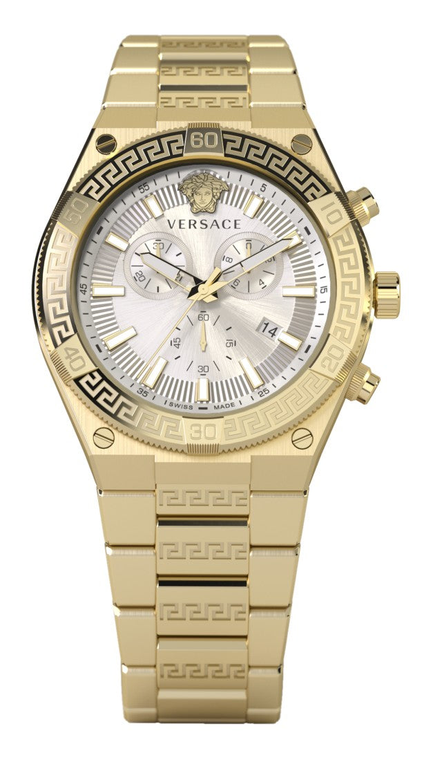 Versace Greca Sporty Chrono Chronograph Watch With Luminous Dial