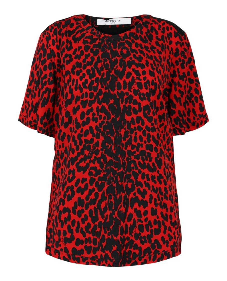 Givenchy Leopard Printed Silk Top