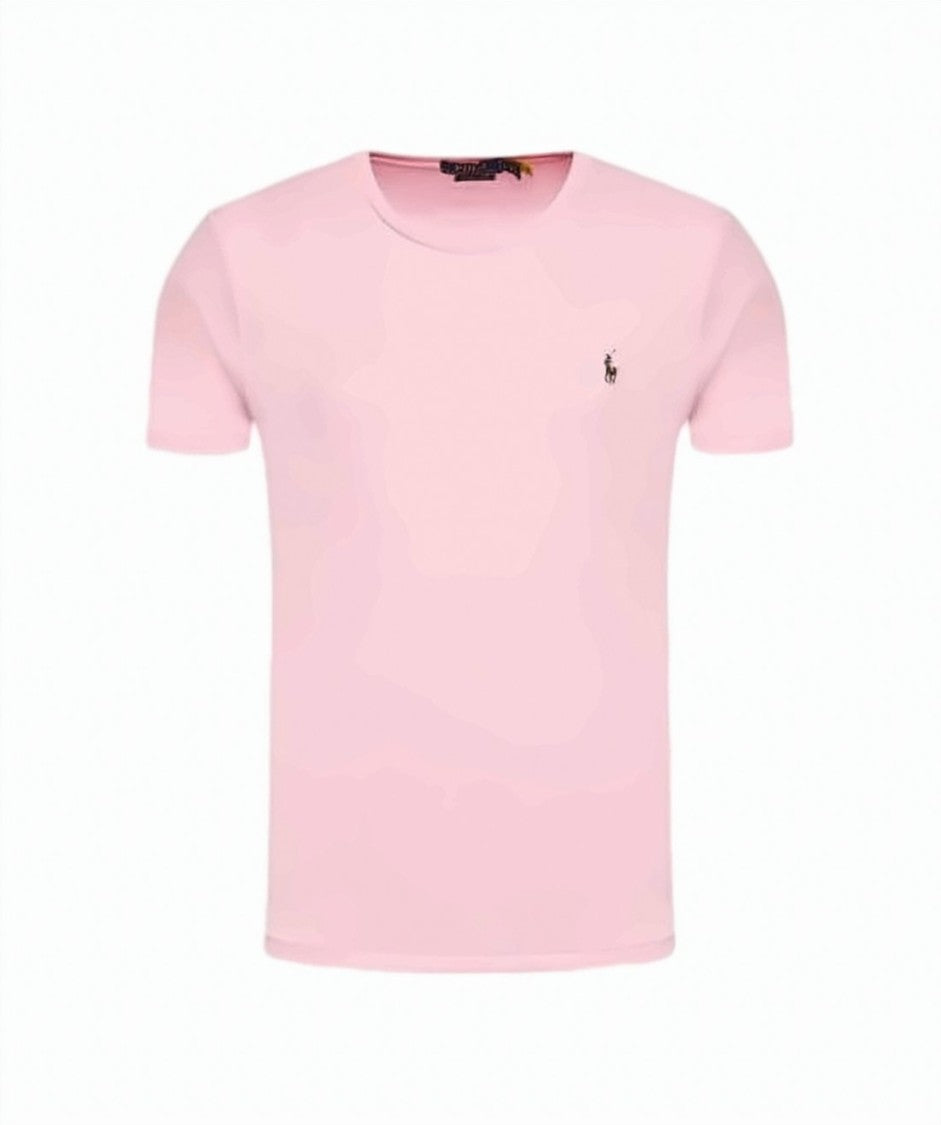 Polo Ralph Lauren Slim Fit Pink T-Shirt With Embroidered Logo