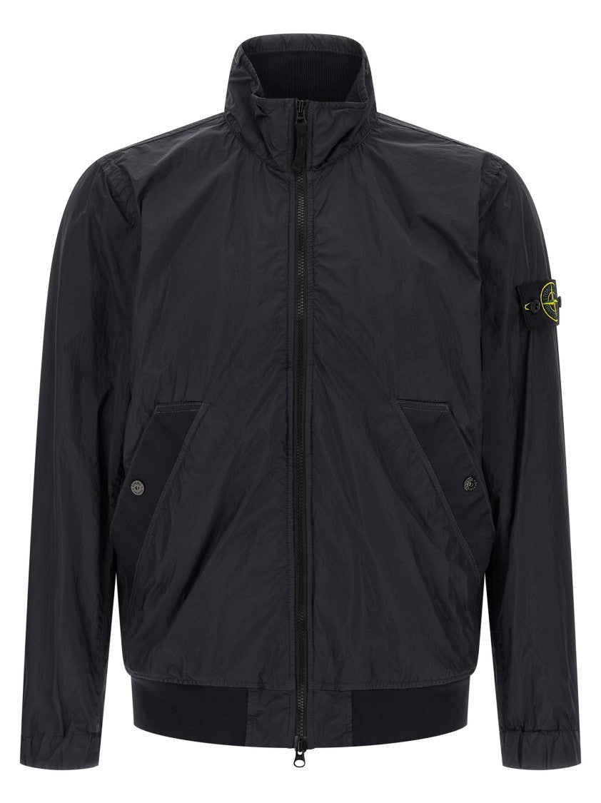 Stone Island Lightweight Garment-Dyed Nylon Jacket With Anti-Drip Treatment