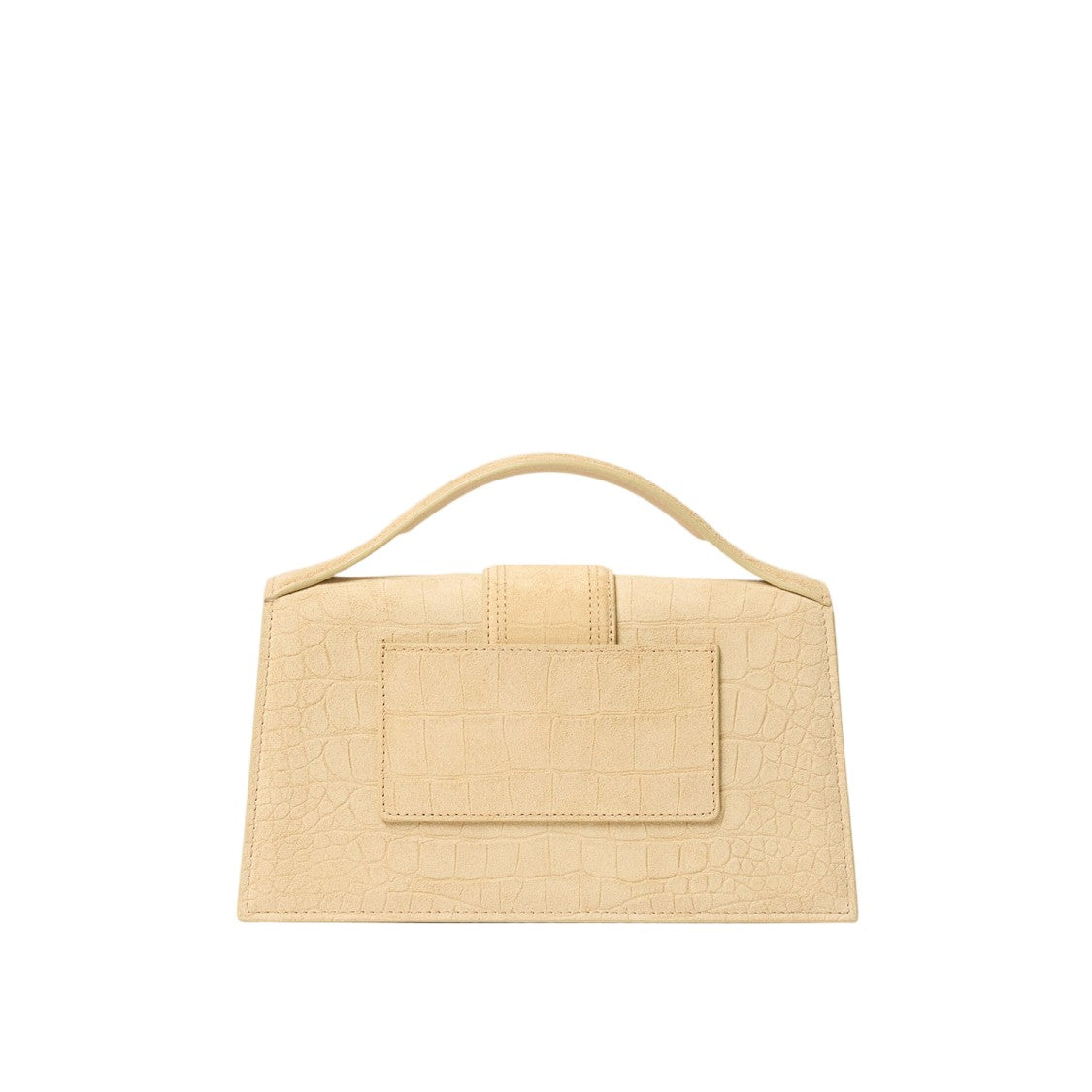 Jacquemus Beige Suede Animal Print Top Handle Bag