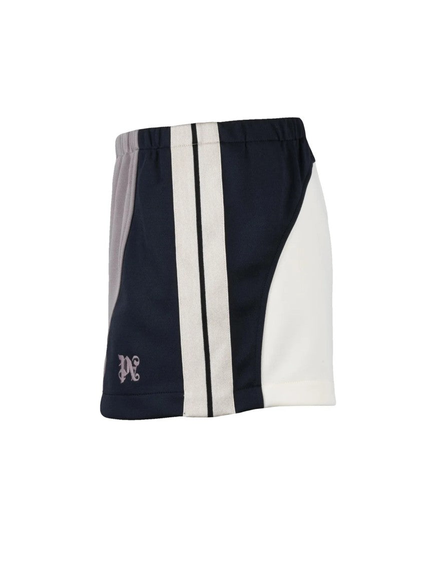 Palm Angels Purple Polyester Panel Shorts
