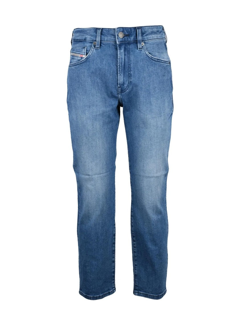 Diesel Light Blue Cotton-Blend D-Joy Slim Jeans