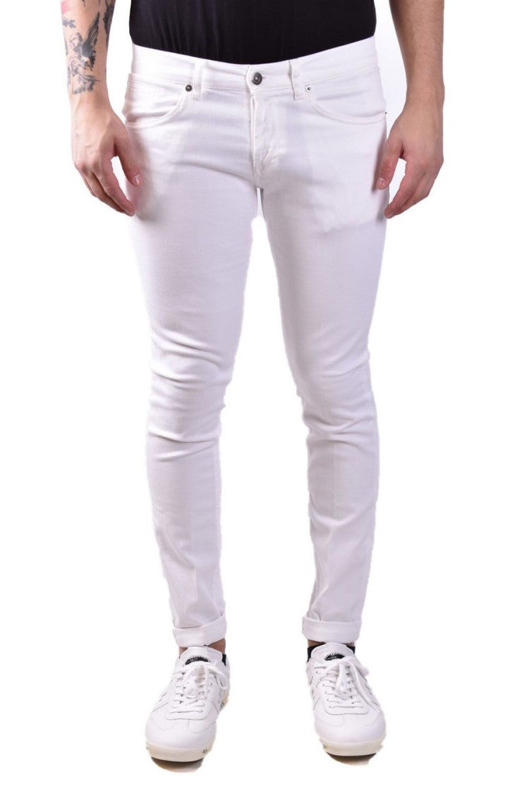 Dondup White Cotton Jeans