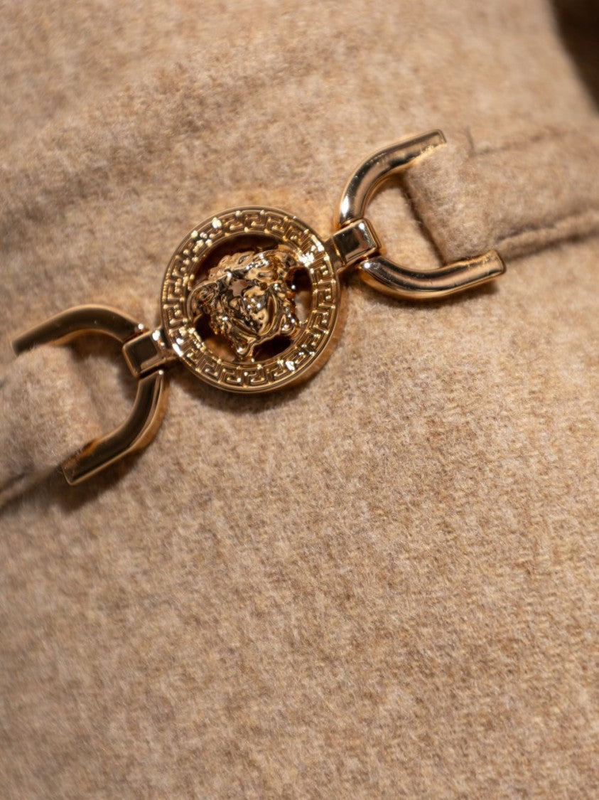 Versace Boxy Silhouette Jacket With Gold-Tone Buttons