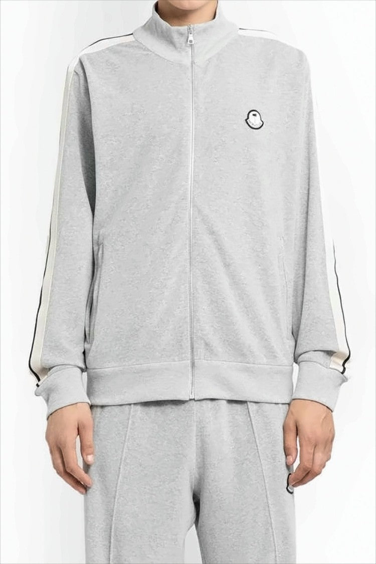 Moncler Light Grey Zip-Up Jacket