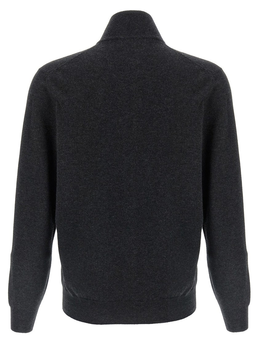 Brunello Cucinelli High Neck Cashmere Zip Cardigan