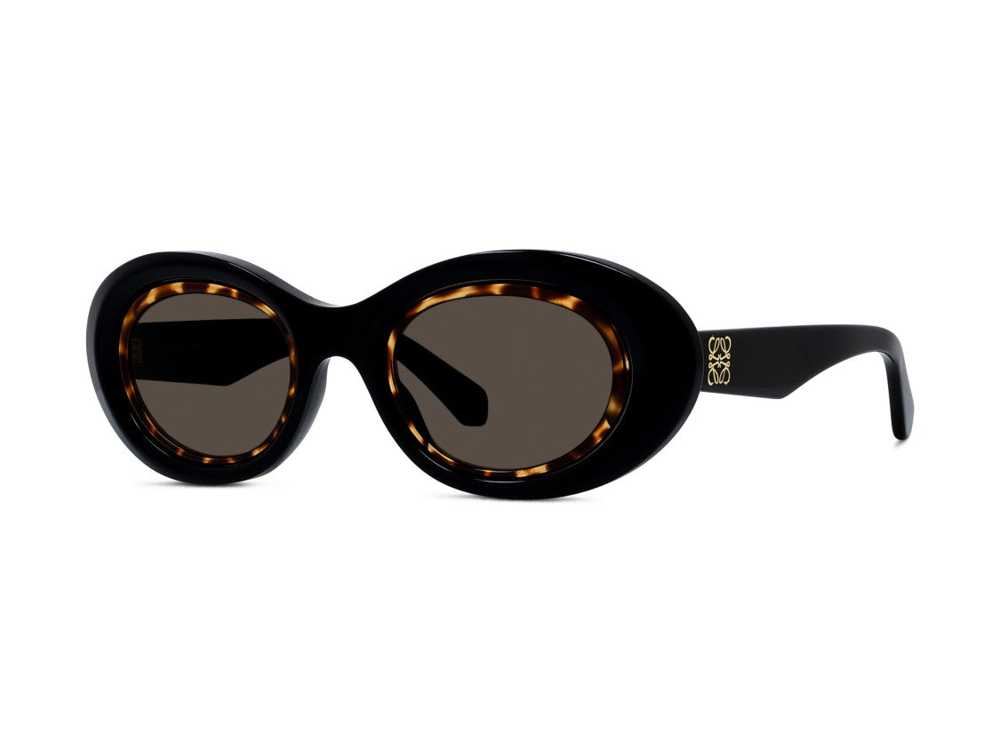 Loewe Glossy Black Lw40190i Oversized Round Sunglasses