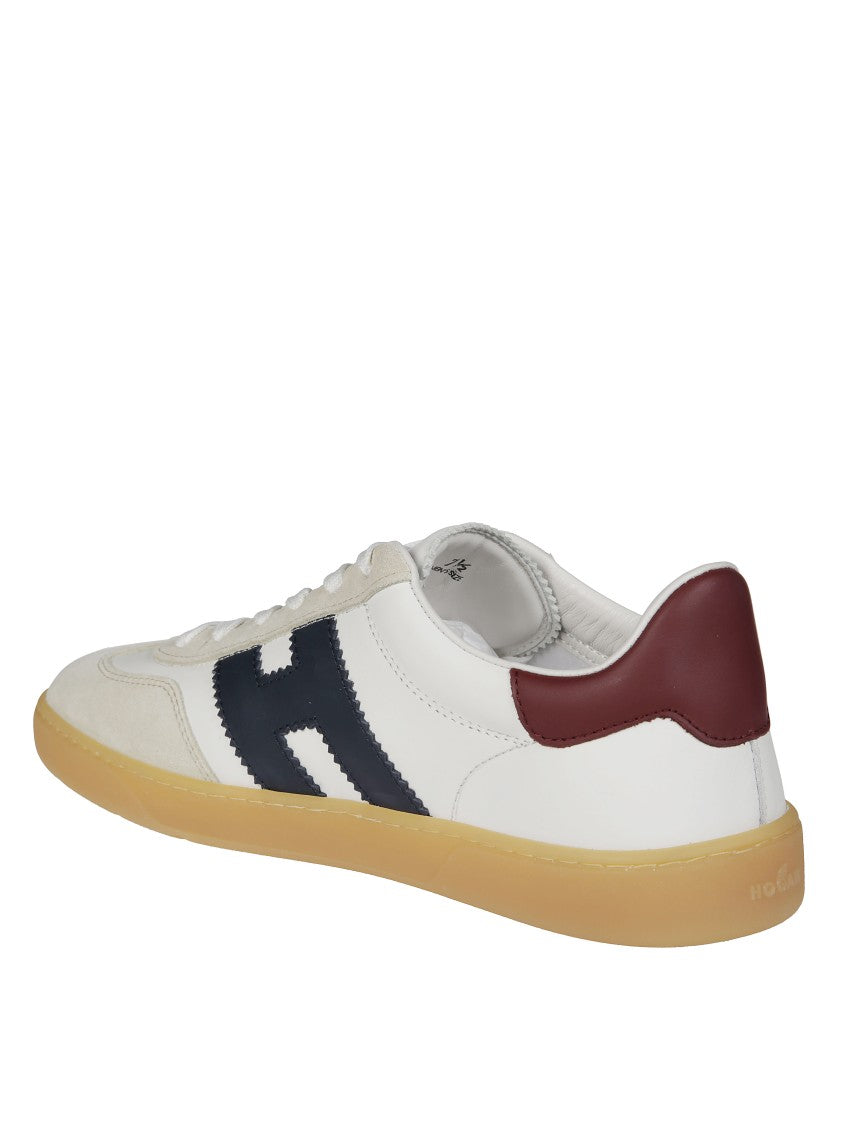 Hogan Textured Accented Sneakers With Gum Sole
