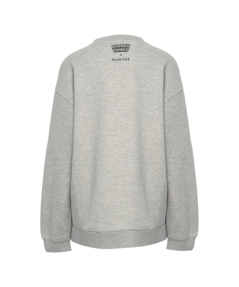 Munthe Distinctive Cartoon Print Oversized Sweatshirt