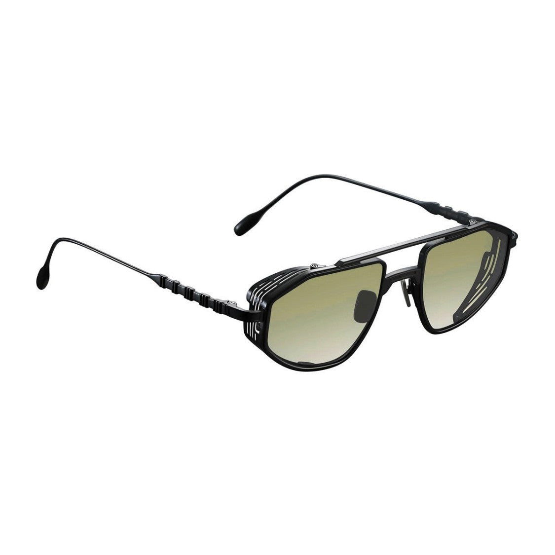 Capote Eyewear Black Pajé Titanium Aviator Sunglasses