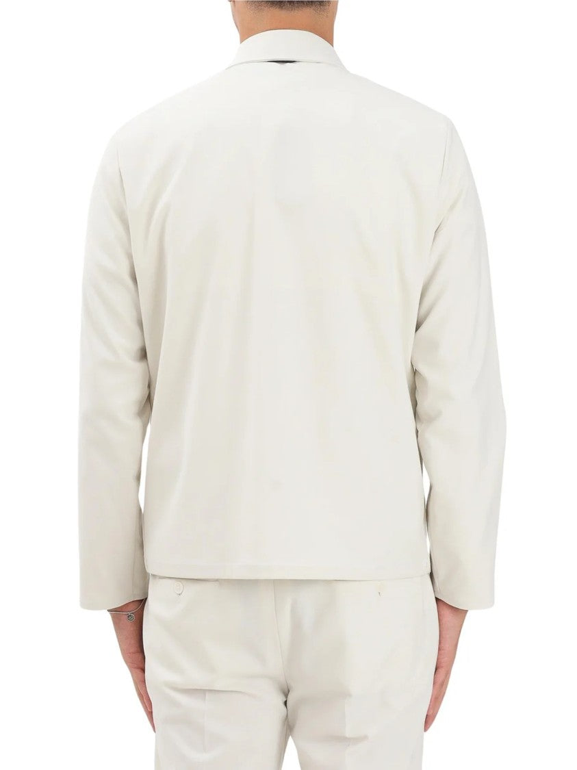 Golden Craft 1957 White Dynamic Fit Viscose-Blend Shirt