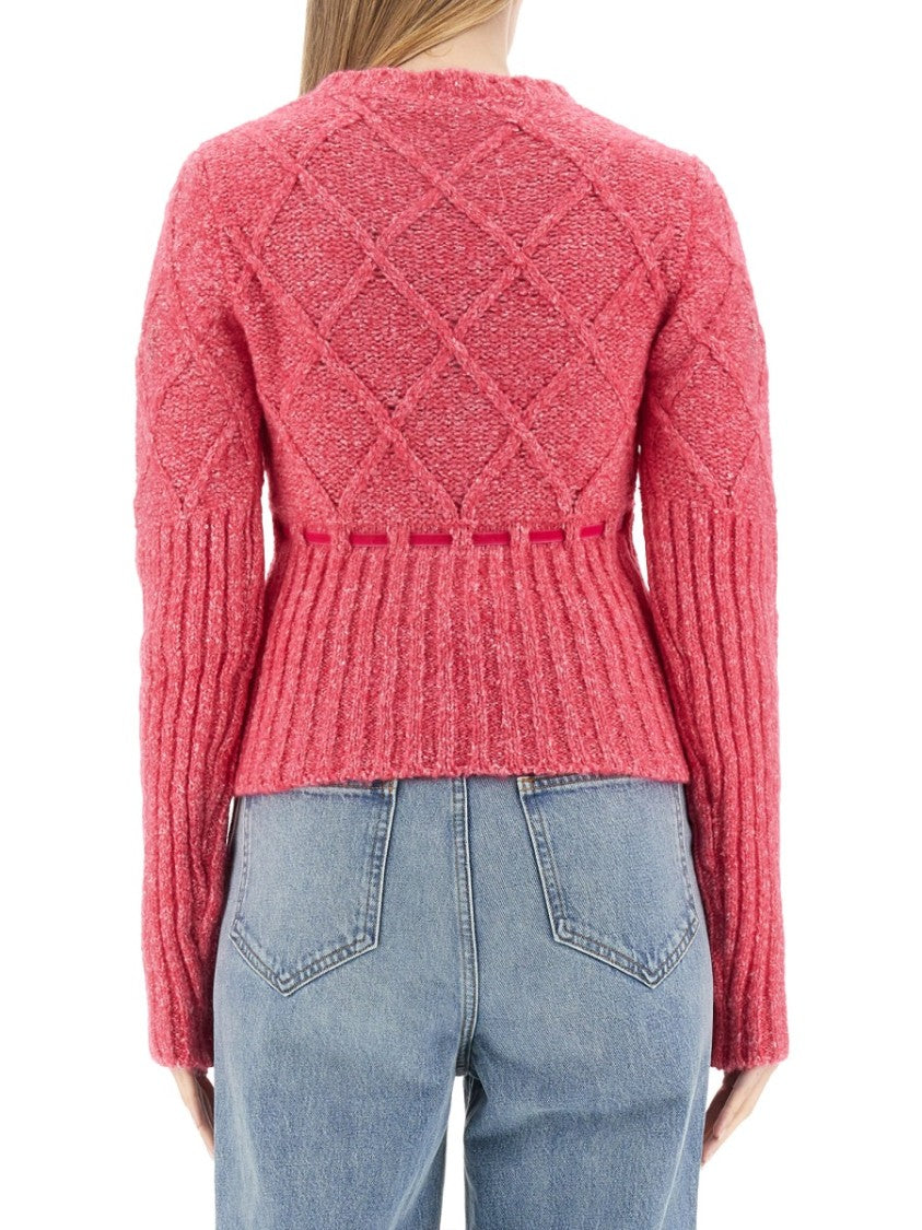 Cormio Textured Diamond Knit Sweater