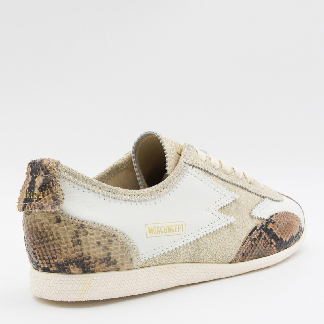 Moaconcept Low-Profile Beige Suede Sneakers