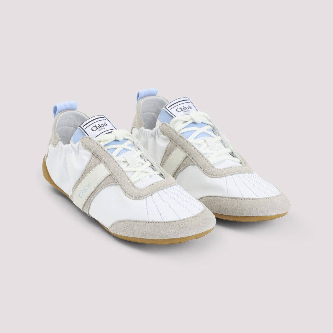 Chloé Low-Profile Sneakers With Nylon And Leather Blend
