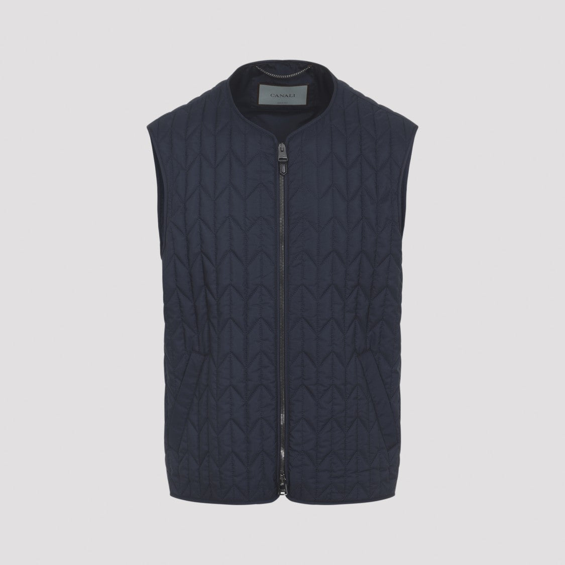 Canali Wool Navy Blue Bomber Jacket