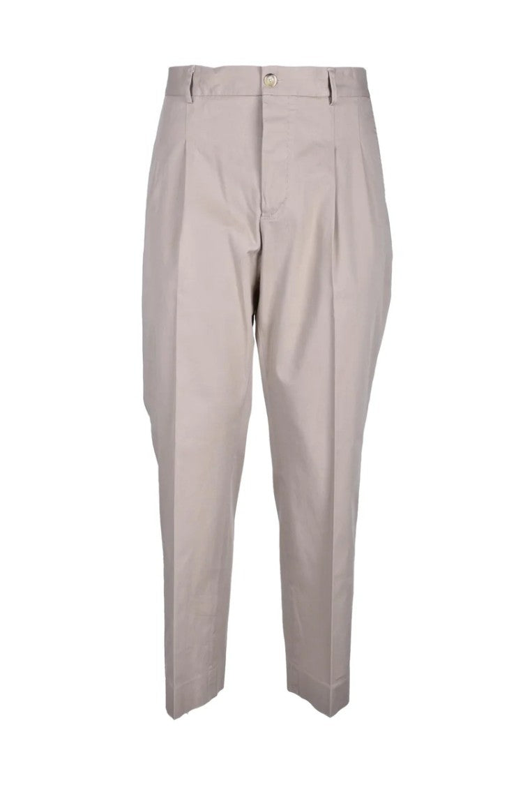 True Nyc Cotton Stretch Trousers - Beige