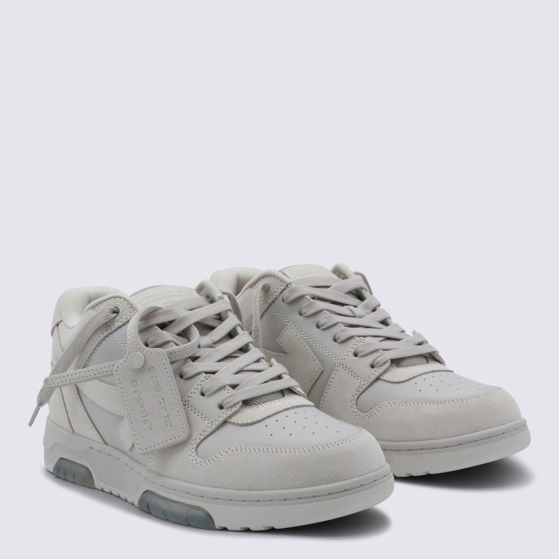 Off-White White Chunky Sneakers With Black And Orange Accents