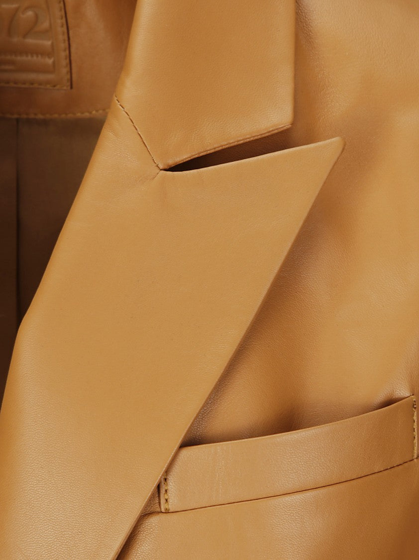 1972 Desa Leather Double-Breasted Blazer